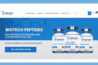 build peptide website peptide store supplement website nutaceutical store