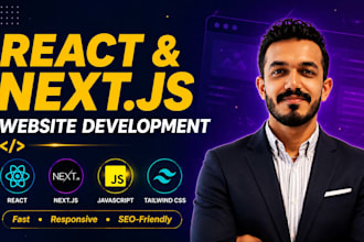 do website development as front end web developer using react js next js