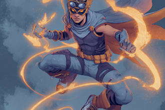 create a superhero or villain character for comics or games