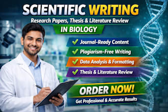 provide scientific writing and research assistance