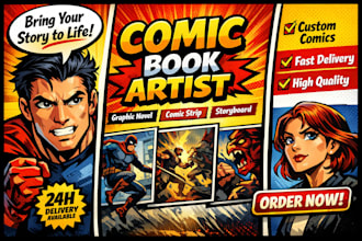 draw comic book graphics novel comic strip storyboard illustration comic novel