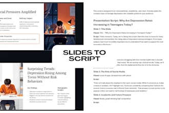 write engaging speaker notes and presentation scripts for your slides