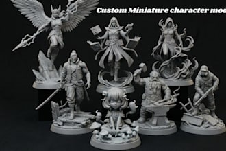 sculpt 3d miniatures tabletop figurines 3d models dnd warhammer for 3d printing