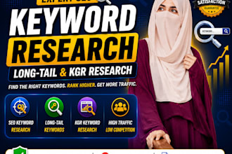 do SEO keyword research, long tail  and kgr research