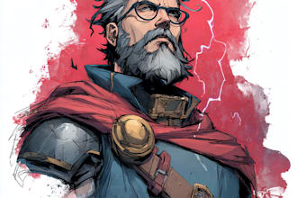 design a powerful superhero with comic style art design