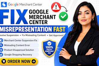 fix google merchant centre misrepresentation or misleading