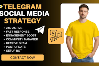 be your telegram community manager and crypto moderator for ton crypto project