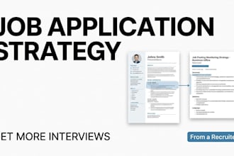 optimize your resume and provide a job application strategy