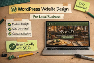 design wordpress website for restaurants cafes SEO optimized