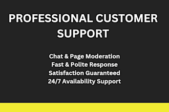 be your professional social media moderator and chat support