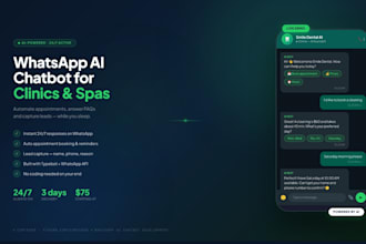 build a whatsapp ai chatbot for your clinic, dental office or spa