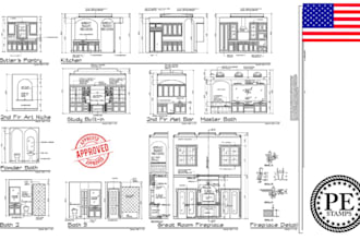 create and stamp florida permit plan, framing plan, floor plan redesign