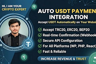 integrate usdt trc20 auto payment gateway on your website