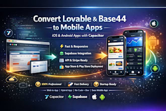 convert lovable base44 website to ios and android app with capacitor