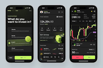 create investment app, stock trading app, forex trading app, crypto trading app