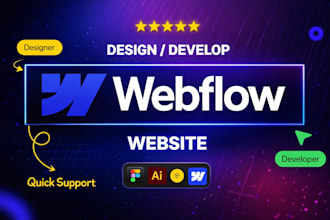 design or develop webflow website, figma to webflow, webflow expert