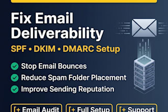 fix email deliverability spf dkim dmarc setup