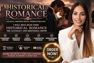 beta read your historical romance for accuracy and emotional depth