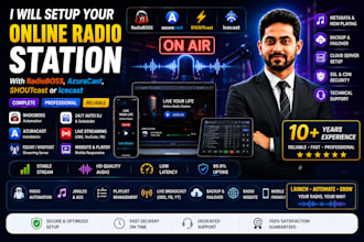 setup radioboss azuracast shoutcast and icecast radio server