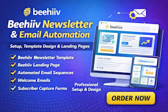 setup beehiiv newsletter template design beehiiv landing page email automation