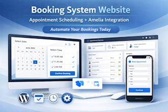 do booking system website design with amelia integration