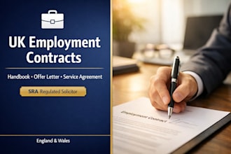 draft your UK employment contract, handbook, and offer letter as a UK solicitor