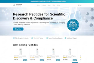 build peptide wocommerce website, peptide website, supplement website, peptide