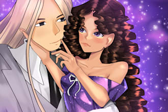 draw anime couples etc