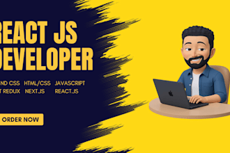 be your react js, next js developer for web development