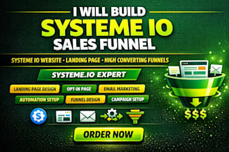 build systeme io sales funnel, systeme io website, systeme io landing page