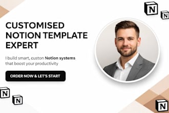 do notion template, setup notion template and notion expert for productivity