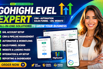 setup and manage gohighlevel website, emails SMS automation sales funnel expert