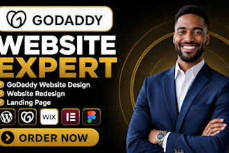 do professional godaddy website design and godaddy redesign landing page clone