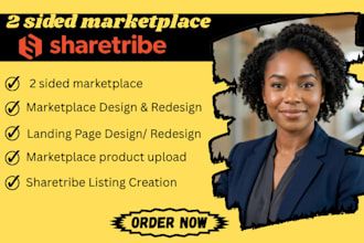 create 2 sided marketplace using sharetribe with full setup