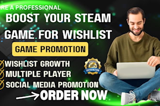 steam game promotion, steam game marketing to increase your steam game wishlist
