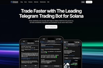 create telegram trade bot, solana smart contract, sol token, trading bot, mm bot
