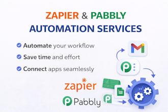create zapier and pabbly automation workflows for your business