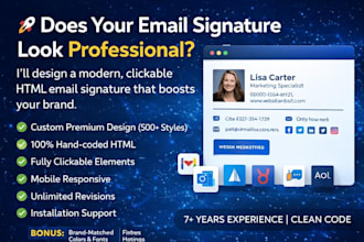 make clickable HTML email signature and animated outlook email signature