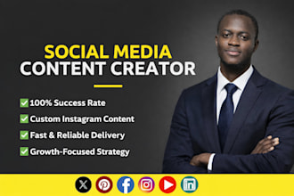 create instagram content posts and captions for social media growth plan