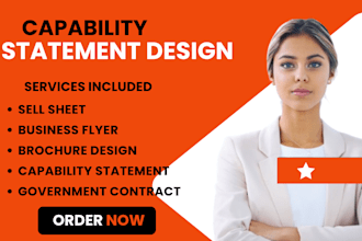 design a professional and creative capability statement