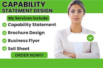 design a professional and creative capability statement