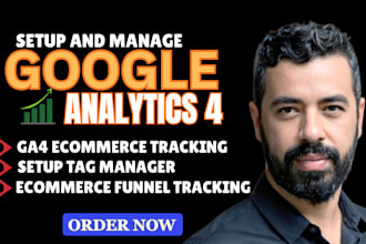 fix ga4, setup ecommerce tracking, GTM, server side and google ads expert