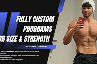create a personalized gym workout plan for muscle and strength