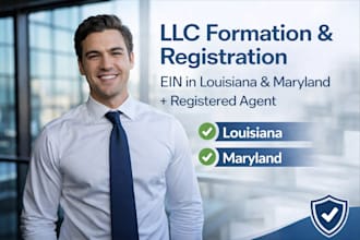 llc formation, llc registration, ein in louisiana, maryland, registered agent