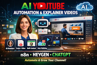 ai video automation n8n automation ai  youtube explainer video heygen