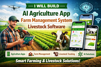 build an ai agriculture website, farm management system, and livestock app