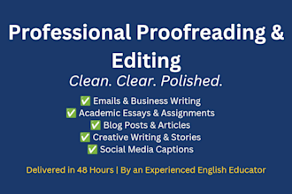 proofread and edit your english content