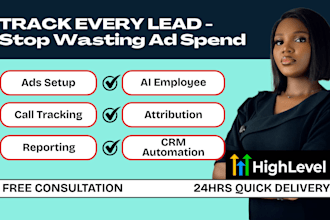setup ads gohighlevel ai employee reporting attribution ad manager call tracking