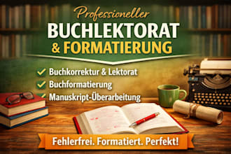 führen sie das korrekturlesen, bearbeiten und formatieren von büchern für amazon