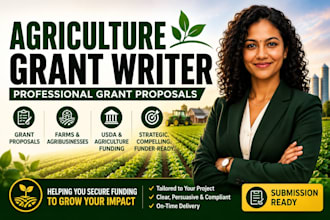 write agriculture grant proposals for farms and agribusinesses
